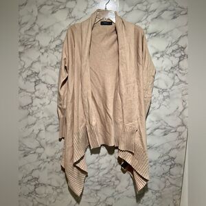 Zara Knit Cream Open Front Cardigan